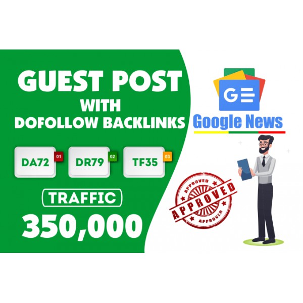 Guest post on da 72 google news site dofollow backlink